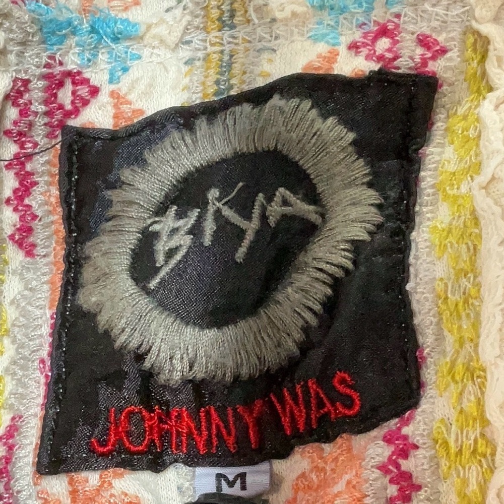🌺 Johnny Was BIYA Embroidered Hooded Boho Cardigan Jacket Ivory Festival, medium - Picture 3 of 14